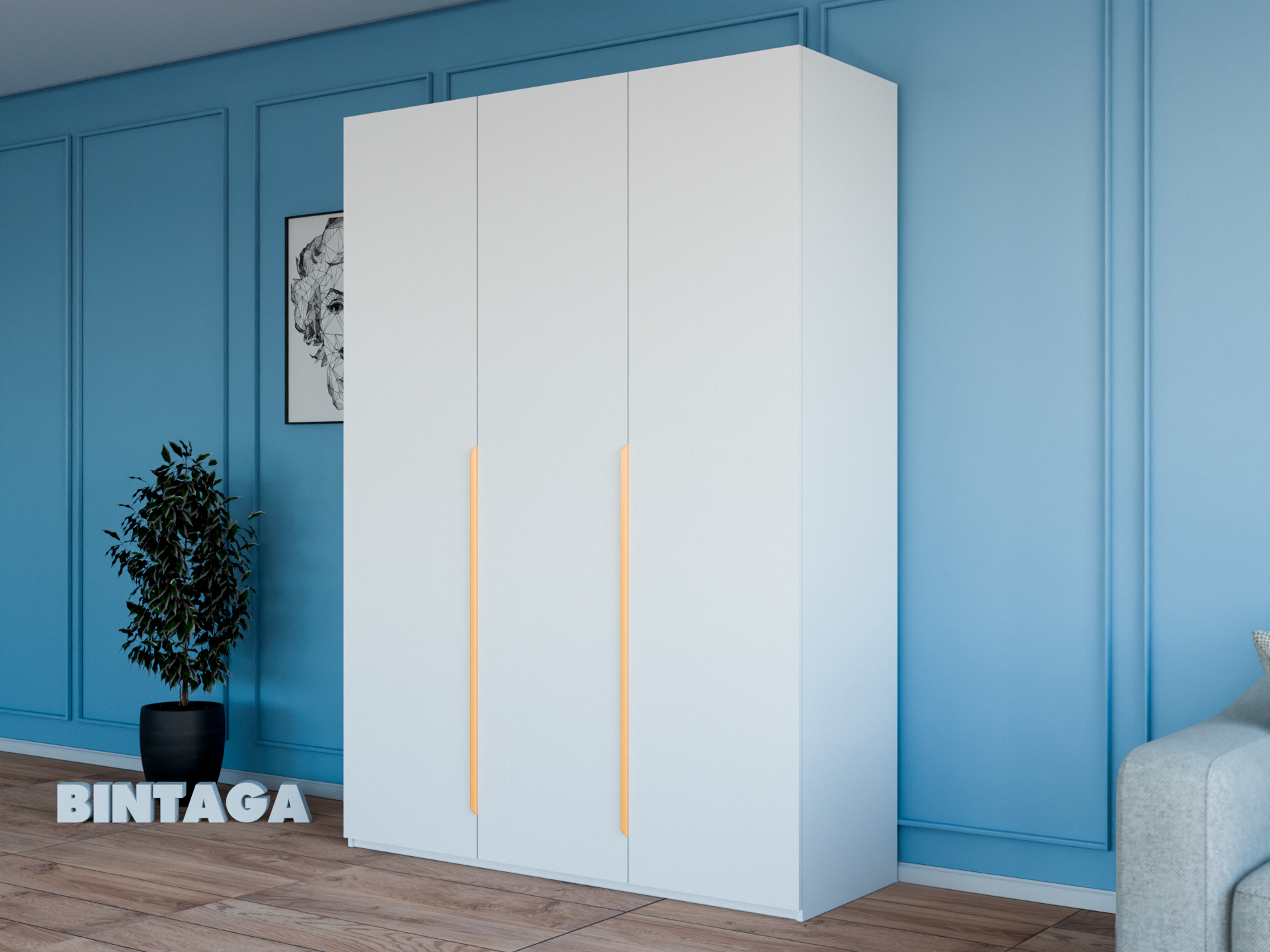 Пакс Альхейм 13 white (gold) ИКЕА (IKEA) изображение товара