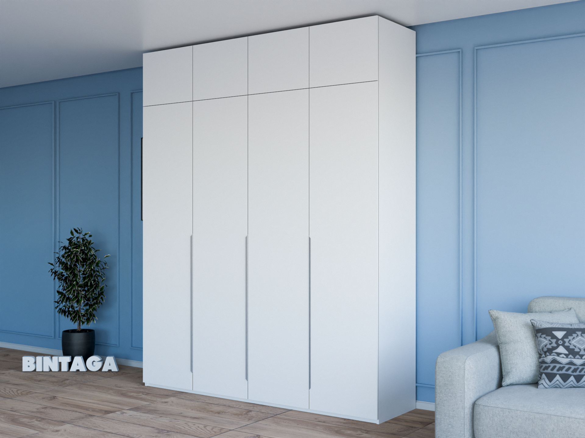 Пакс Альхейм 24 white (silver) ИКЕА (IKEA) изображение товара